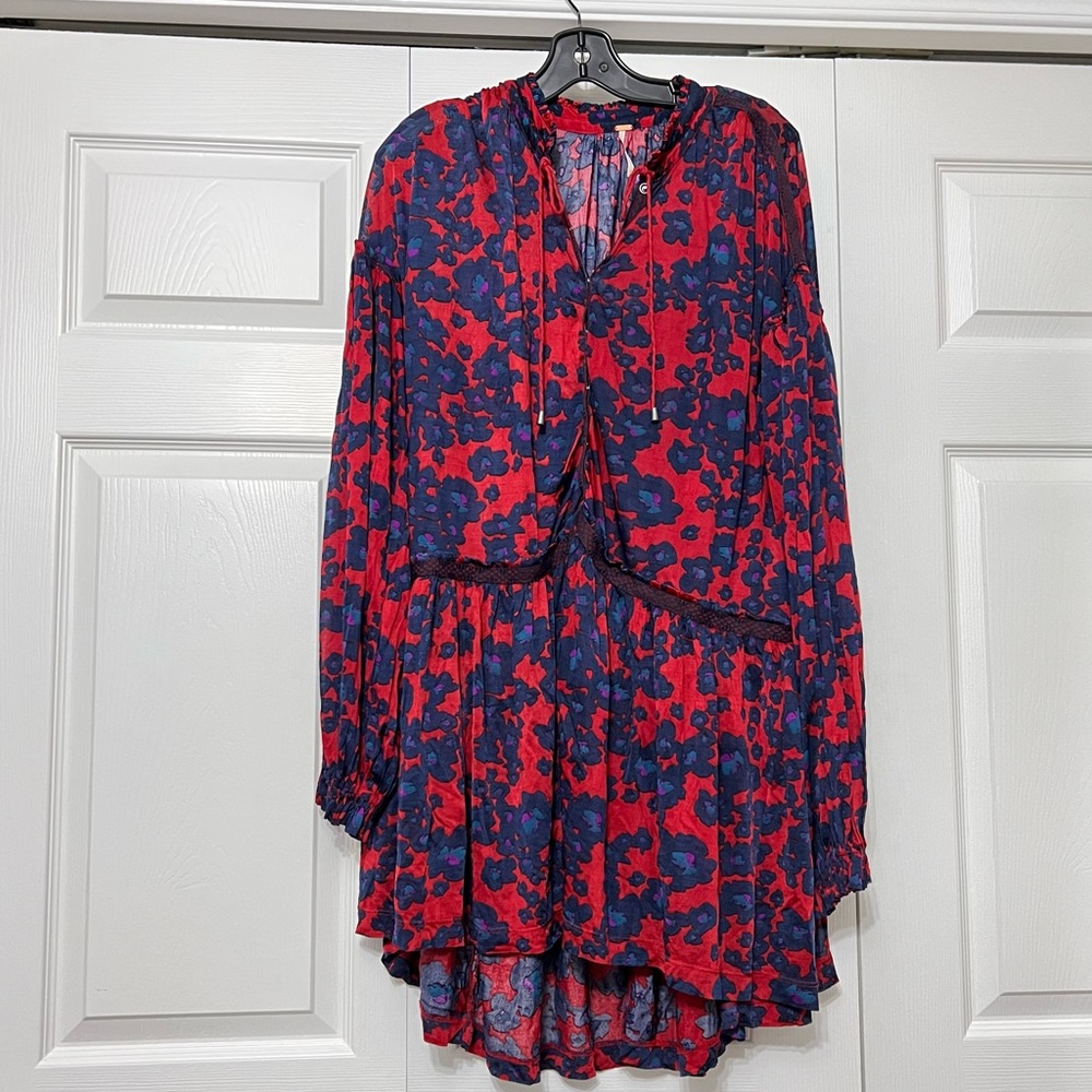 NWOT Free People Love Letter Floral Tunic Top Dress - sz M